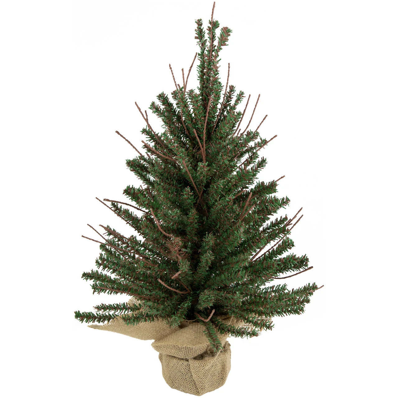 18" Warsaw Twig Artificial Christmas Tree In Burlap Base - Unlit 1 18" Warsaw Twig Artificial Christmas Tree In Burlap Base - Unlit