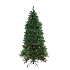 6.5' Pre-Lit Slim Eastern Pine Artificial Christmas Tree - Clear Lights