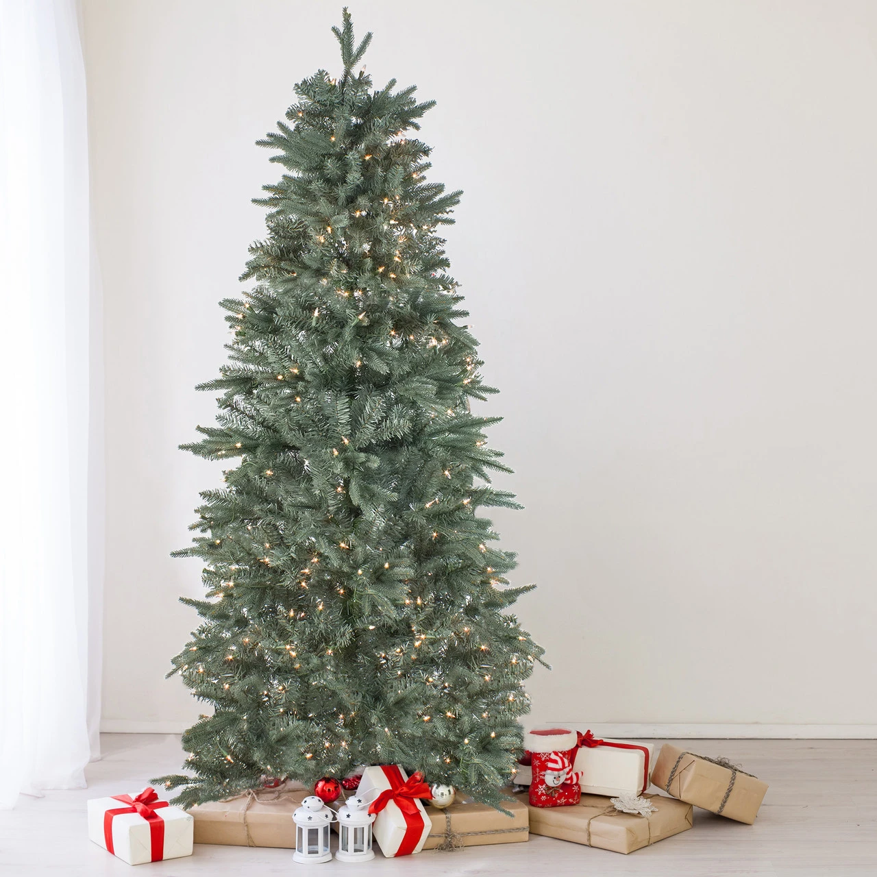 6.5' Pre-Lit Slim Washington Frasier Fir Artificial Christmas Tree - Clear Lights 1 6.5' Pre-Lit Slim Washington Frasier Fir Artificial Christmas Tree - Clear Lights