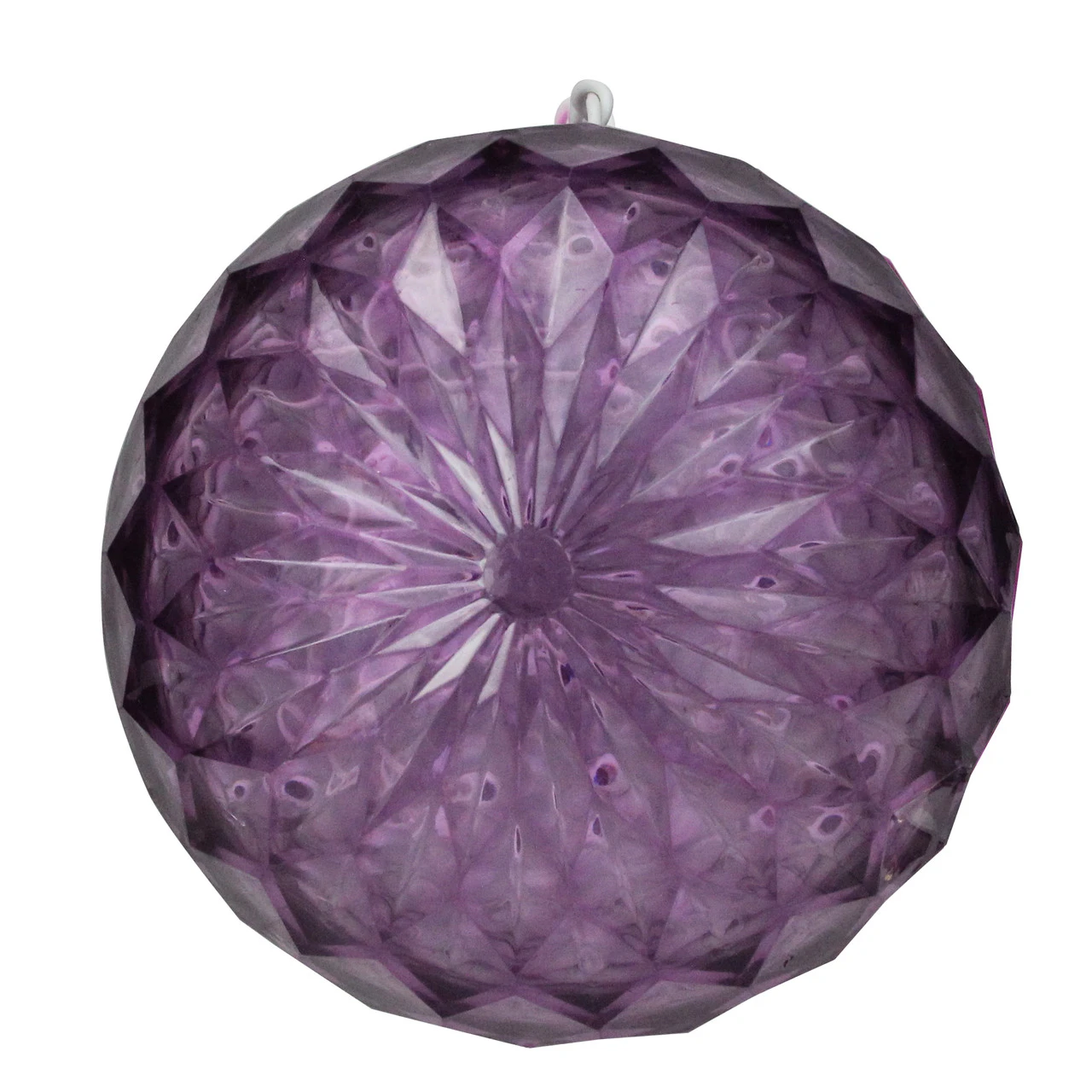 6" Purple LED Christmas Crystal Sphere Hanging Outdoor Decor 1 6" Purple LED Christmas Crystal Sphere Hanging Outdoor Decor