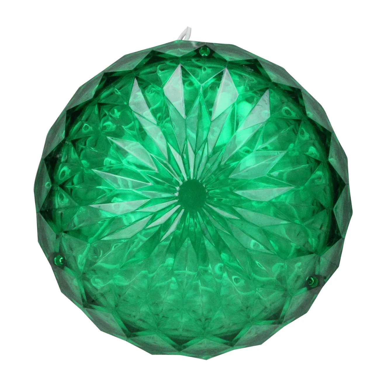 6" LED Lighted Green Crystal Sphere Outdoor Christmas Decoration 1 6" LED Lighted Green Crystal Sphere Outdoor Christmas Decoration