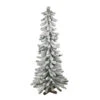 4' Slim Flocked Alpine Artificial Christmas Tree, Unlit