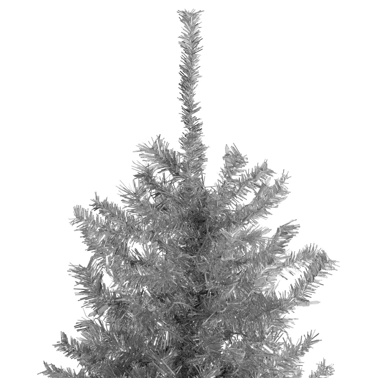 9’ Silver Tinsel Slim Artificial Christmas Tree - Unlit 3 9’ Silver Tinsel Slim Artificial Christmas Tree - Unlit - Image 3