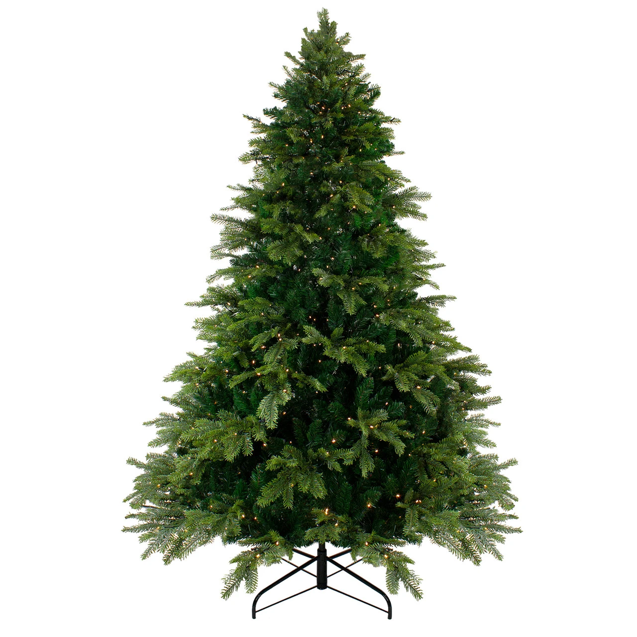7.5' Pre-Lit Full Woodcrest Pine Artificial Christmas Tree - Warm White LED Lights 1 7.5' Pre-Lit Full Woodcrest Pine Artificial Christmas Tree - Warm White LED Lights