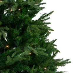 6.5' Pre-Lit Full Silverthorne Fir Artificial Christmas Tree - Warm White LED Lights -Xmas Trees Shop northlight hb27128 1 05115.1667487763