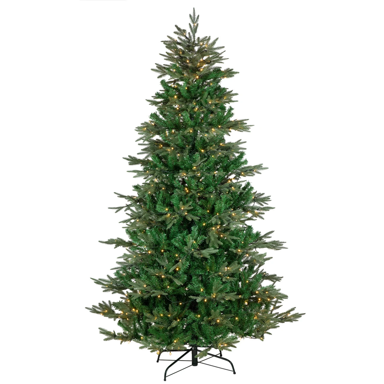 7.5' Pre-Lit Hudson Fir Artificial Christmas Tree, Warm White LED Lights 2 7.5' Pre-Lit Hudson Fir Artificial Christmas Tree, Warm White LED Lights - Image 2