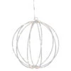 8-Inch LED Lighted Christmas Hanging Ball Decoration - Warm White Lights