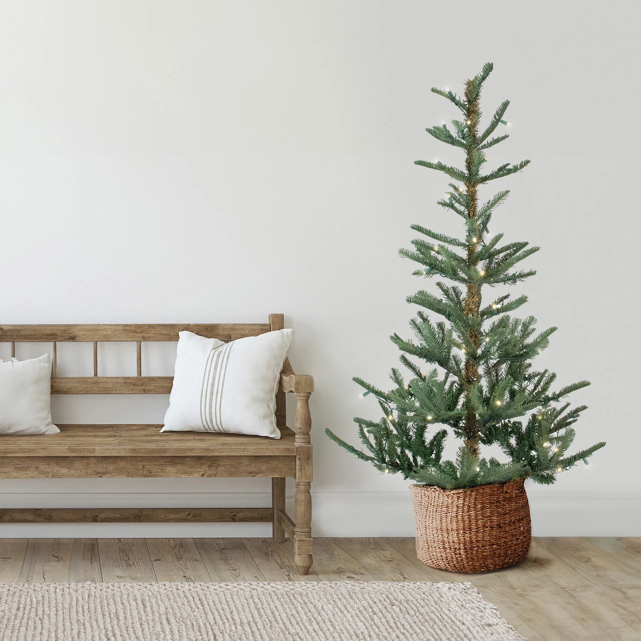 7.5' Pre-Lit Nordmann Fir Artificial Christmas Tree - Warm Clear LED Lights 2 7.5' Pre-Lit Nordmann Fir Artificial Christmas Tree - Warm Clear LED Lights - Image 2