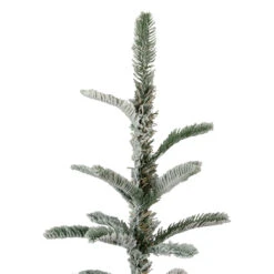 7.5' Slim Flocked Nordmann Fir Artificial Christmas Tree - Unlit -Xmas Trees Shop northlight j00089 5 26988.1667580515
