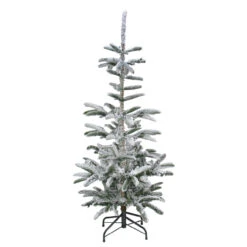 7.5' Slim Flocked Nordmann Fir Artificial Christmas Tree - Unlit