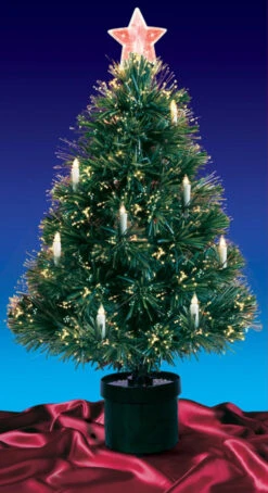 4' Pre-Lit Fiber Optic Artificial Christmas Tree With Candles - Multi Lights -Xmas Trees Shop northlight j15596 1 06105.1667662182