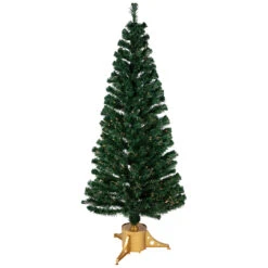 6' Pre-Lit Medium Color Changing Fiber Optic Artificial Christmas Tree - Multicolor Lights