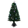3' Pre-Lit Fiber Optic Artificial Christmas Tree With Stars