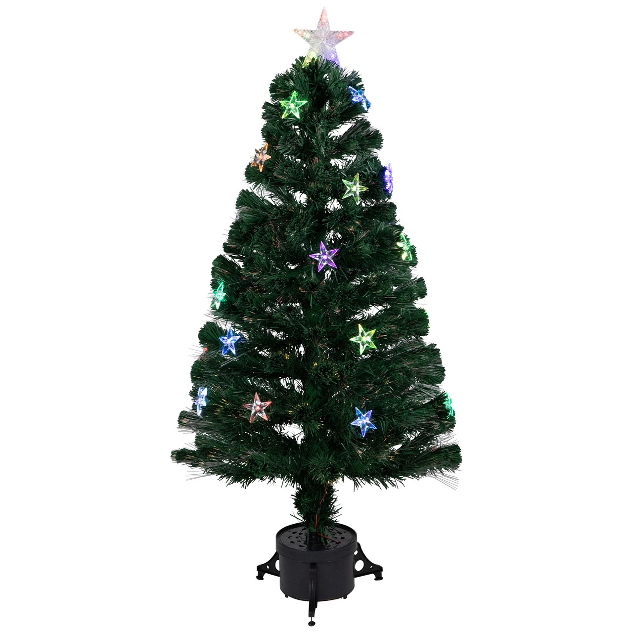 3' Pre-Lit Fiber Optic Artificial Christmas Tree With Stars 1 3' Pre-Lit Fiber Optic Artificial Christmas Tree With Stars
