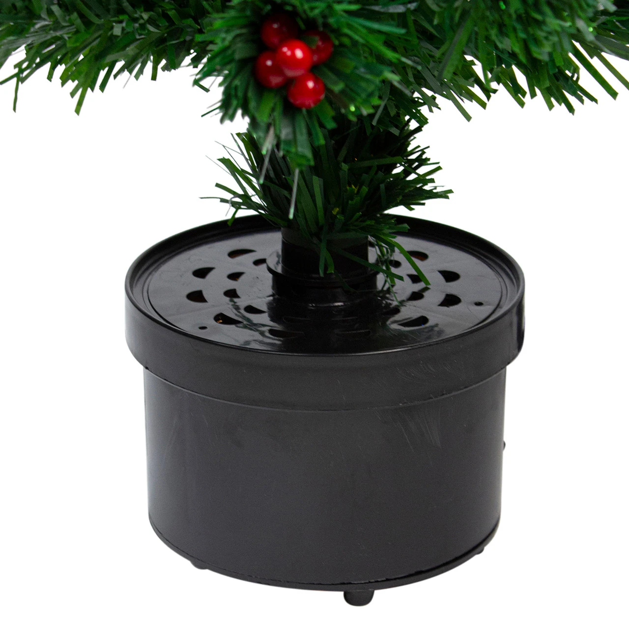 3' Pre-Lit Color Changing Fiber Optic Christmas Tree With Red Berries 5 3' Pre-Lit Color Changing Fiber Optic Christmas Tree With Red Berries - Image 5