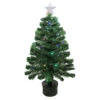 3' Pre-Lit LED Color Changing Fiber Optic Christmas Tree With Star Tree Topper