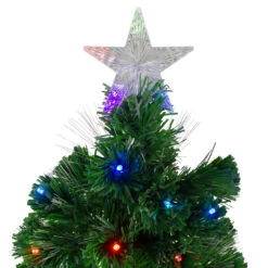 4' Pre-Lit Potted Fiber Optic Artificial Christmas Tree, Multicolor LED Lights -Xmas Trees Shop northlight j65057 1 06560.1683049781