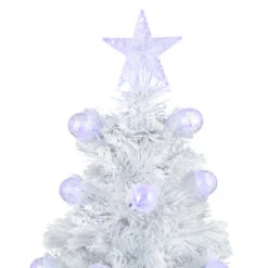 3' Pre-Lit White Fiber Optic Artificial Christmas Tree, White Lights -Xmas Trees Shop northlight j65105 3 04277.1683034941