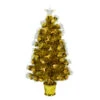 3' Pre-Lit Gold Fiber Optic Artificial Christmas Tree, White Lights