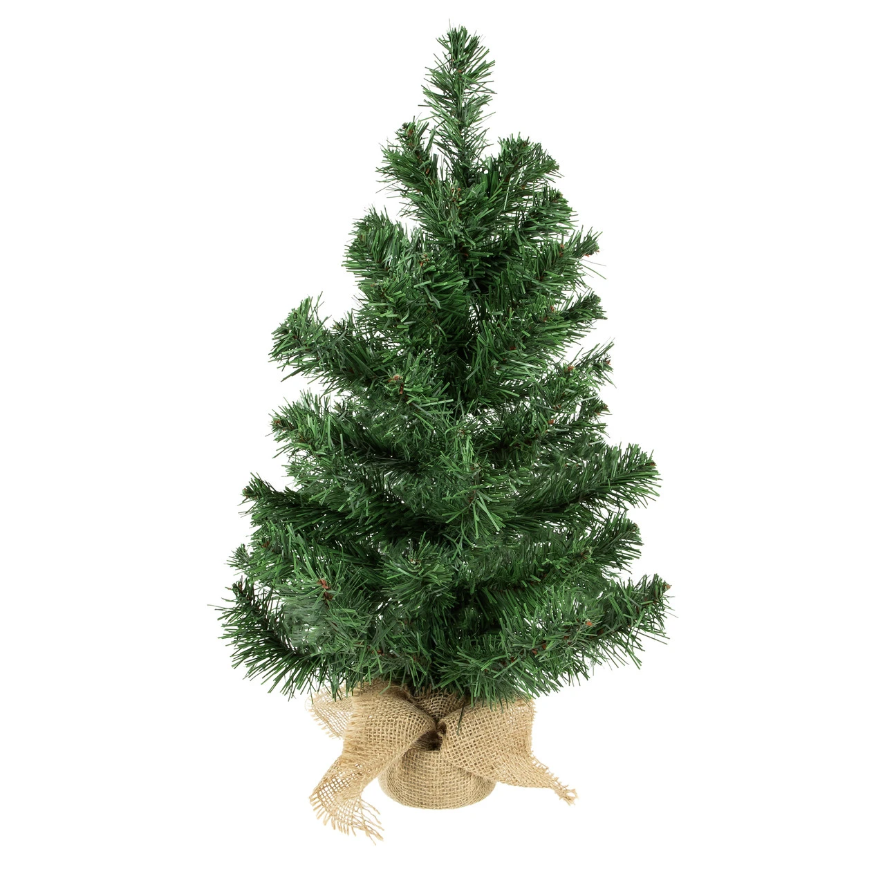 3' Medium Traditional Green Mini Pine Artificial Christmas Tree In Burlap Sack - Unlit 1 3' Medium Traditional Green Mini Pine Artificial Christmas Tree In Burlap Sack - Unlit