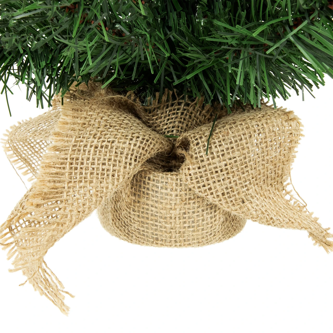 3' Medium Traditional Green Mini Pine Artificial Christmas Tree In Burlap Sack - Unlit 3 3' Medium Traditional Green Mini Pine Artificial Christmas Tree In Burlap Sack - Unlit - Image 3