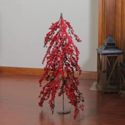 2.5' Red Berries Artificial Upside Down Christmas Tree - Unlit -Xmas Trees Shop northlight nl00358 3 07679.1667658016