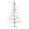 6' White Cascade Twig Tree Christmas Outdoor Decoration - Multi Lights