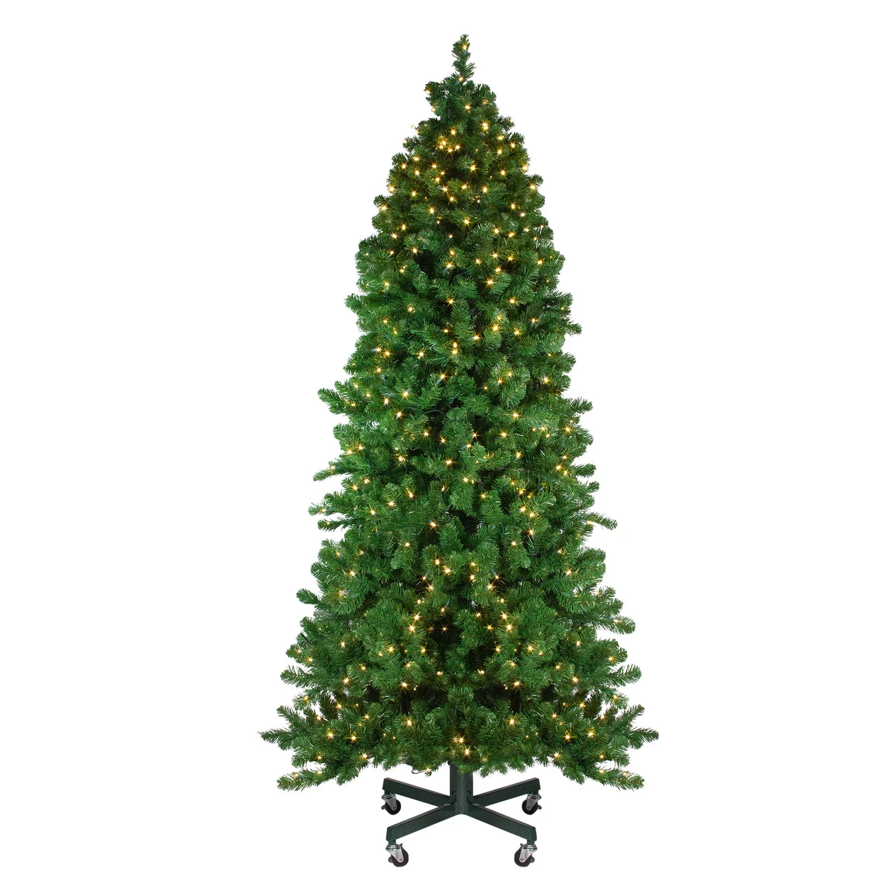 7.5' Pre-Lit Slim Olympia Pine Artificial Christmas Tree - Warm White Lights 1 7.5' Pre-Lit Slim Olympia Pine Artificial Christmas Tree - Warm White Lights