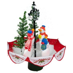 31" Musical Lighted Snowing Snowman Family In Umbrella Base Christmas Decoration -Xmas Trees Shop northlight r92476 3 17846.1667487955