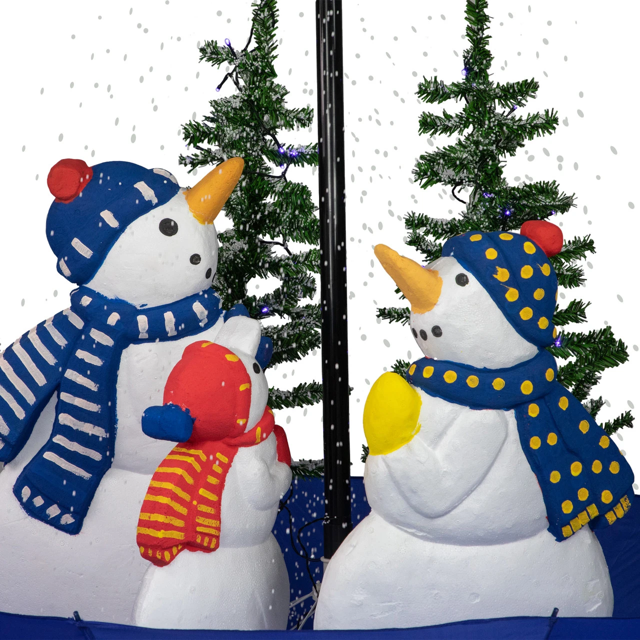 5.5ft Lighted Musical Snowing Let It Snow Snowmen In Umbrella Base Christmas Decoration 2 5.5ft Lighted Musical Snowing Let It Snow Snowmen In Umbrella Base Christmas Decoration - Image 2
