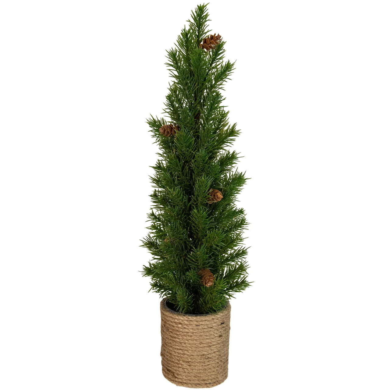 16.5" Mini Artificial Christmas Tree With Pinecones - Unlit 1 16.5" Mini Artificial Christmas Tree With Pinecones - Unlit