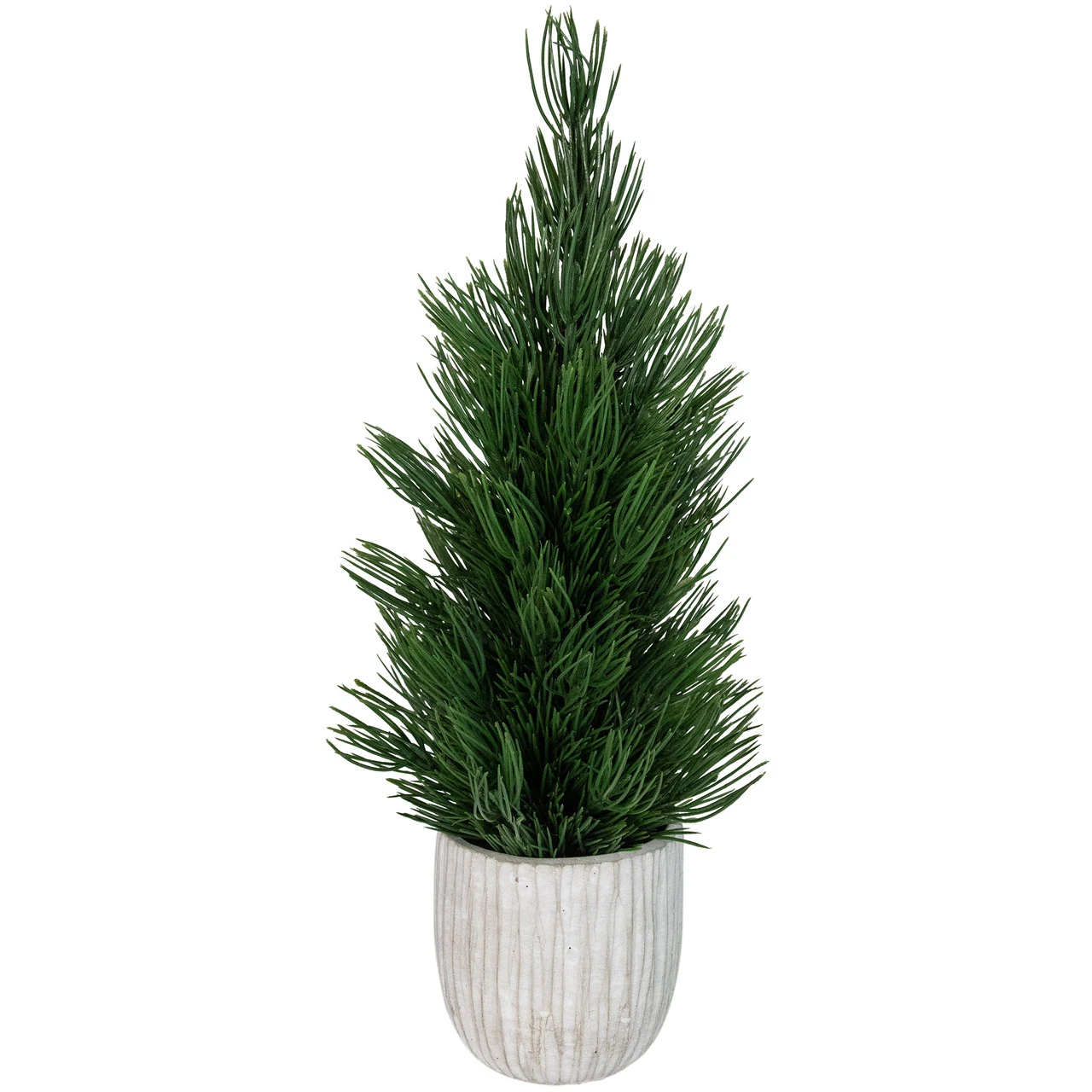 13.25" Mini Fir Artificial Tabletop Christmas Tree With Cement Base - Unlit 1 13.25" Mini Fir Artificial Tabletop Christmas Tree With Cement Base - Unlit