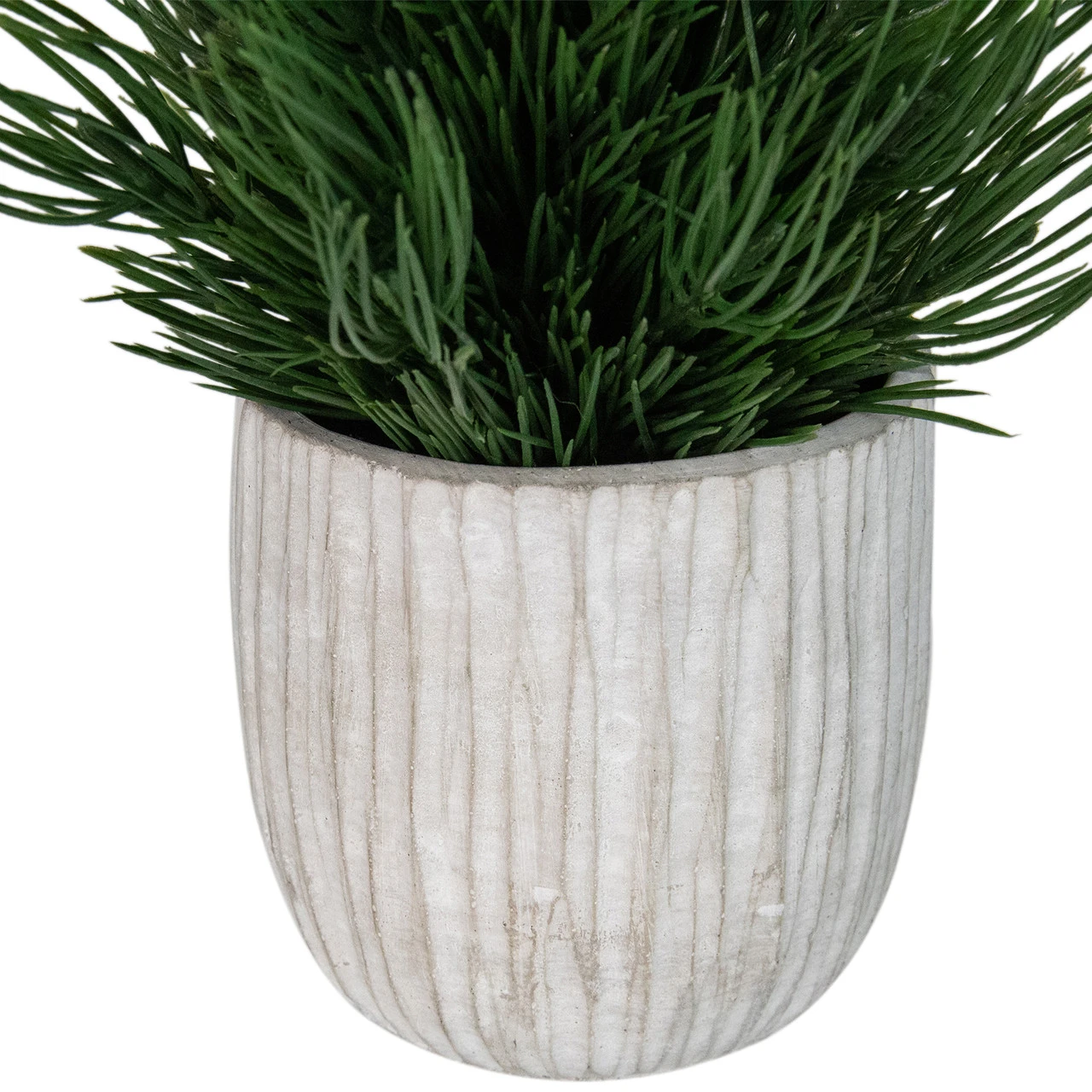 13.25" Mini Fir Artificial Tabletop Christmas Tree With Cement Base - Unlit 3 13.25" Mini Fir Artificial Tabletop Christmas Tree With Cement Base - Unlit - Image 3