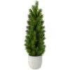 17" Mini Fir Artificial Christmas Tree With Stone Base - Unlit