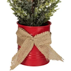 16" LED Lighted Red Potted Artificial Tabletop Iced Christmas Tree Decoration - Clear Lights 5 16" LED Lighted Red Potted Artificial Tabletop Iced Christmas Tree Decoration - Clear Lights -Xmas Trees Shop northlight sf89172 3 sample 64373.1667573264