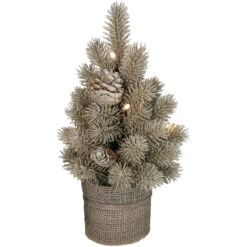 10.25" LED Potted Champagne Metallic Glitter Artificial Christmas Tree - Clear Lights 6 10.25" LED Potted Champagne Metallic Glitter Artificial Christmas Tree - Clear Lights -Xmas Trees Shop northlight sf89176 2 sample 81641.1667573270