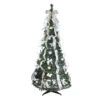 6' Pre-Lit Silver And Gold Pre-Decorated Pop-Up Artificial Christmas Tree, Clear Lights