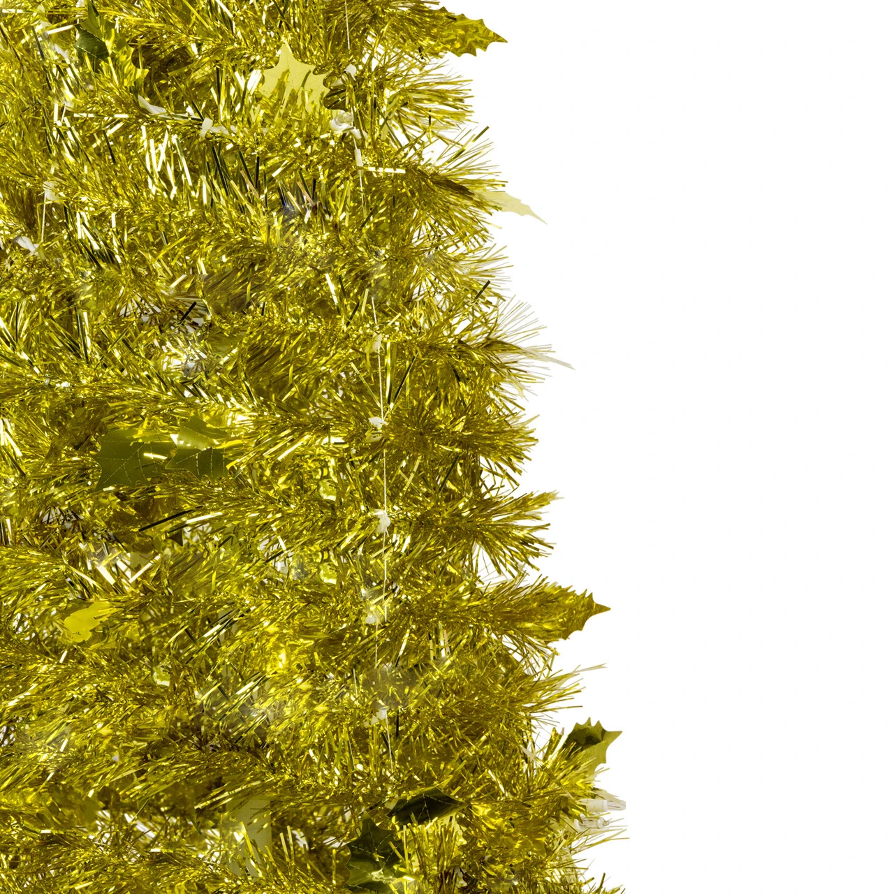 4' Gold Tinsel Pop-Up Artificial Christmas Tree, Unlit 4 4' Gold Tinsel Pop-Up Artificial Christmas Tree, Unlit - Image 4