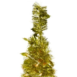 6' Pre-Lit Gold Tinsel Pop-Up Artificial Christmas Tree, Clear Lights -Xmas Trees Shop northlight sm92146 3 25315.1667530302