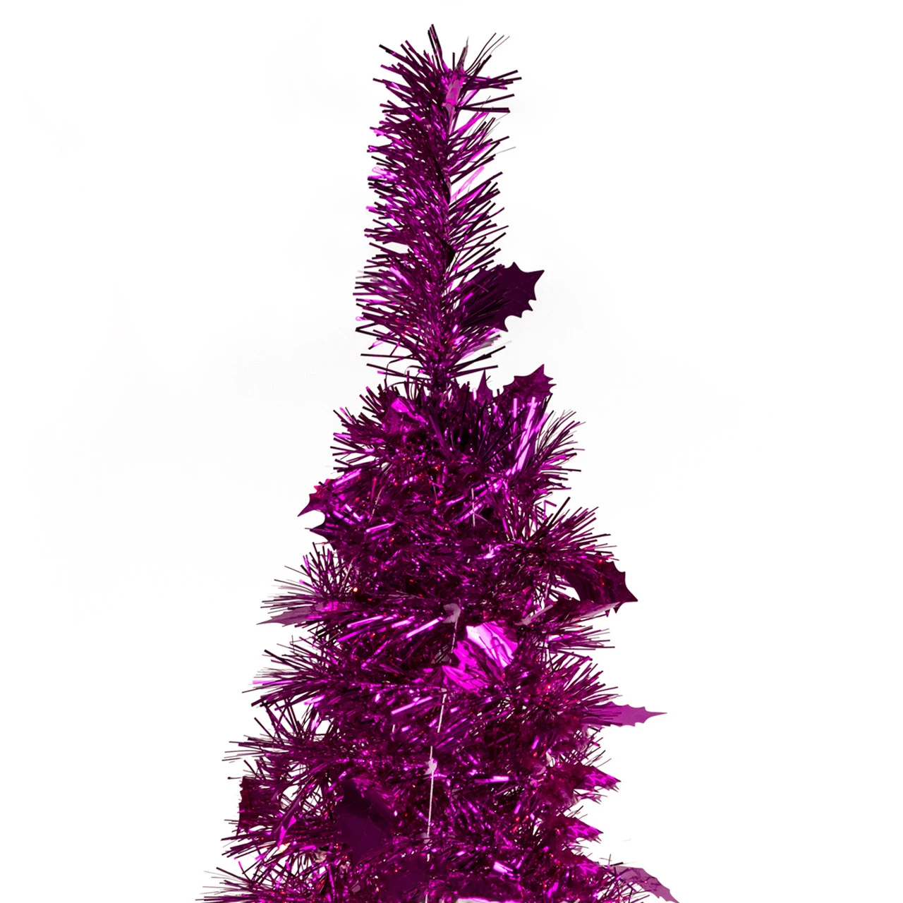 6' Pink Tinsel Pop-Up Artificial Christmas Tree, Unlit 5 6' Pink Tinsel Pop-Up Artificial Christmas Tree, Unlit - Image 5