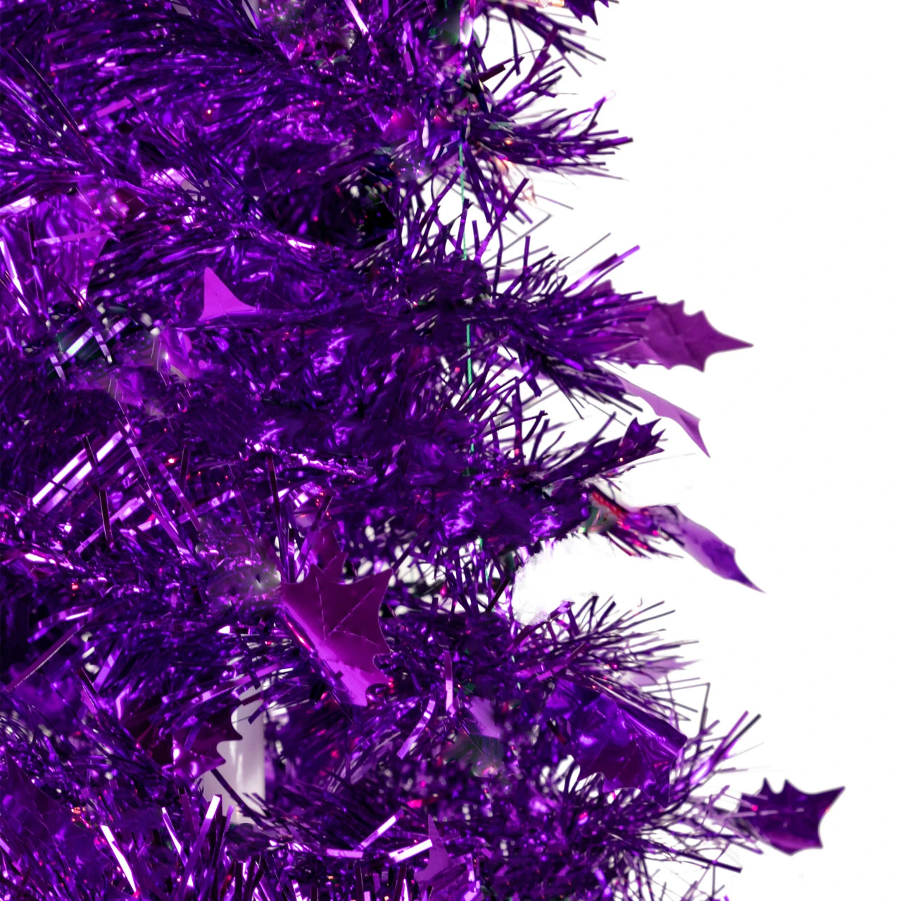 4' Purple Tinsel Pop-Up Artificial Christmas Tree, Unlit 3 4' Purple Tinsel Pop-Up Artificial Christmas Tree, Unlit - Image 3