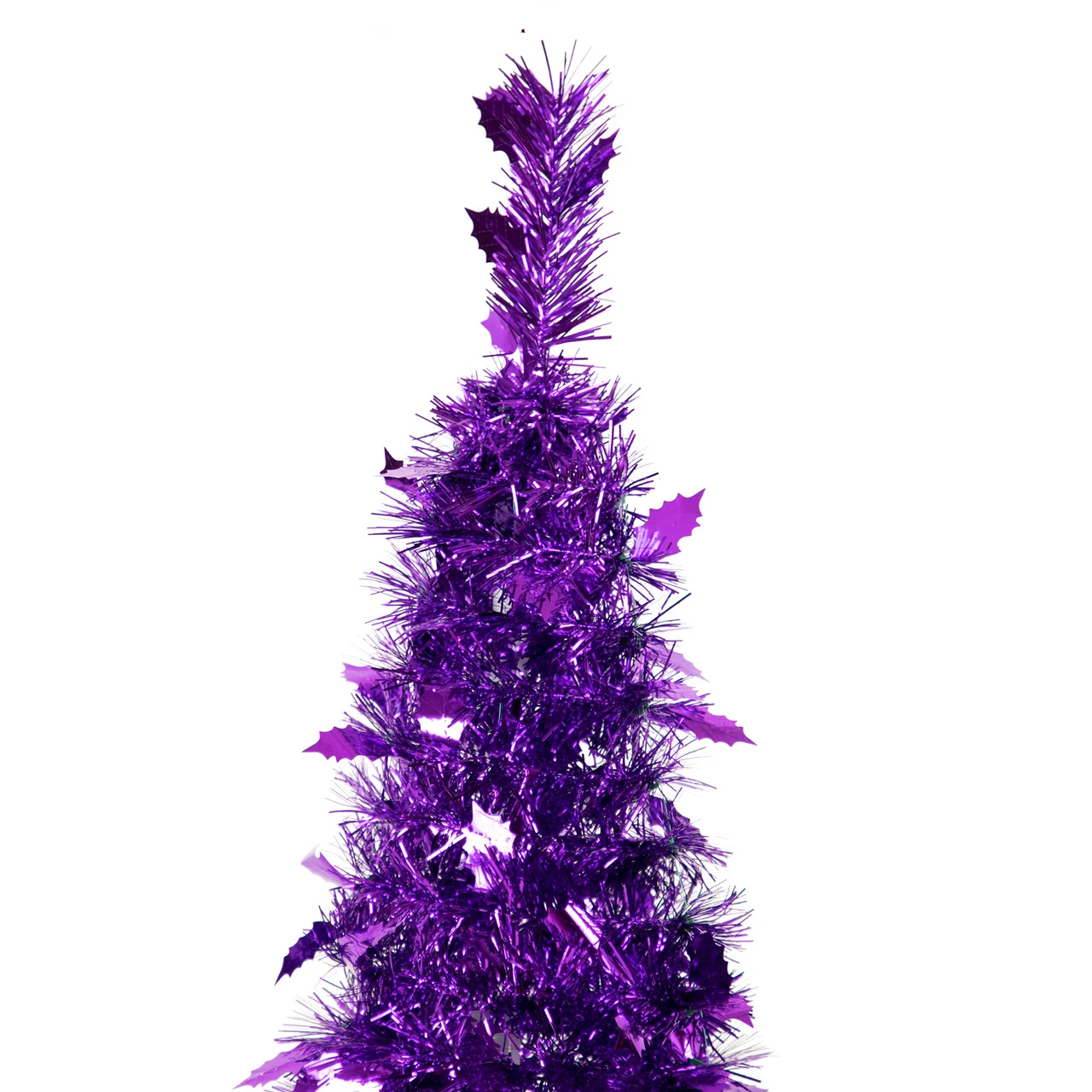 4' Purple Tinsel Pop-Up Artificial Christmas Tree, Unlit 5 4' Purple Tinsel Pop-Up Artificial Christmas Tree, Unlit - Image 5