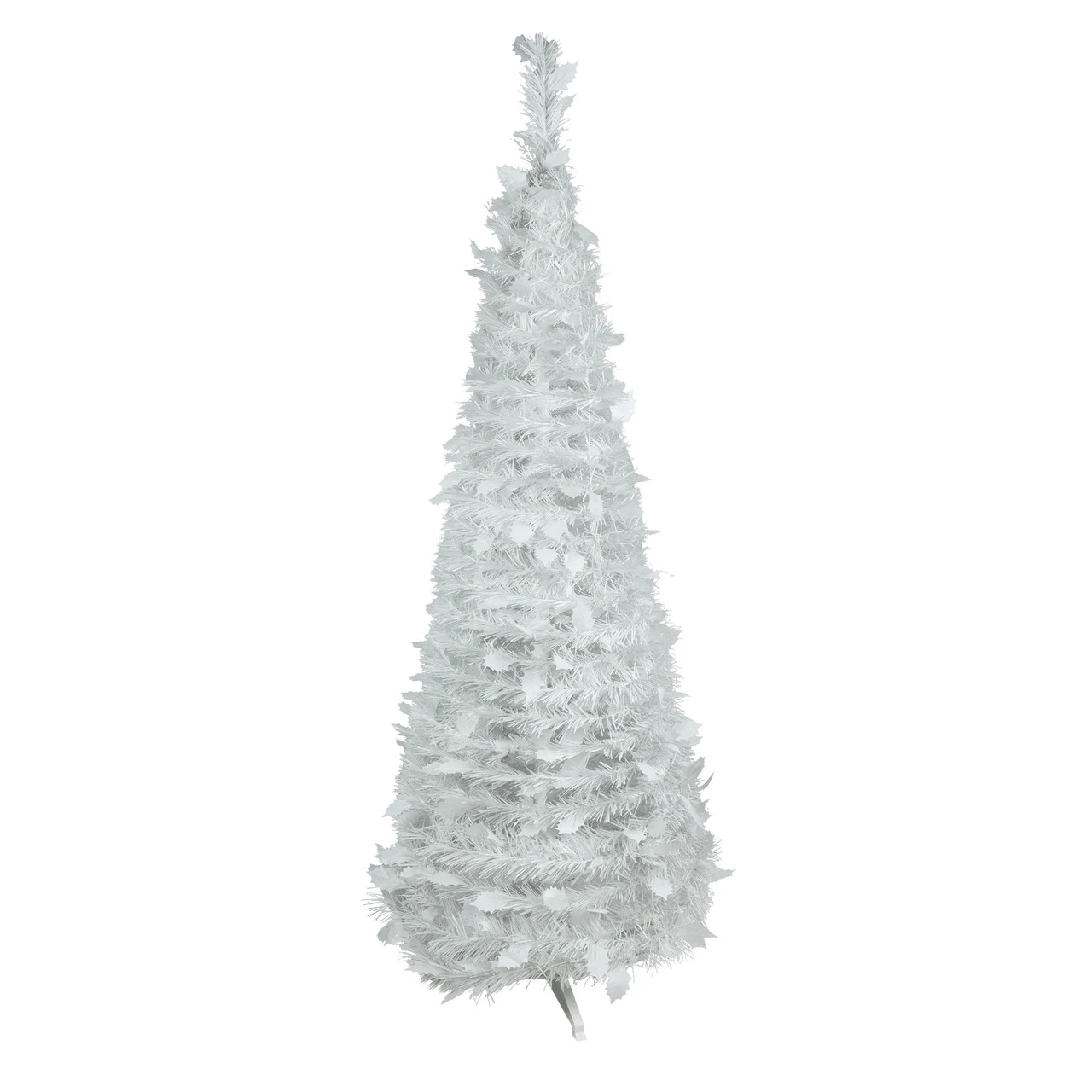 6' White Tinsel Pop-Up Artificial Christmas Tree, Unlit 1 6' White Tinsel Pop-Up Artificial Christmas Tree, Unlit