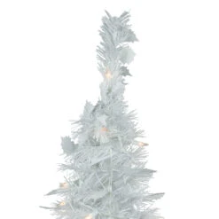 4' Pre-Lit White Tinsel Pop-Up Artificial Christmas Tree, Clear Lights -Xmas Trees Shop northlight sm92159 3 72885.1667530298