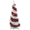 4' Pre-Lit Candy Cane Pop-Up Artificial Christmas Tree, Clear Lights