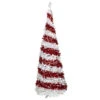 6' Pre-Lit Candy Cane Pop-Up Artificial Christmas Tree, Clear Lights