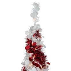 4' Pre-Lit Candy Cane Pop-Up Artificial Christmas Tree, Clear Lights -Xmas Trees Shop northlight sm92178 4 58886.1667535850