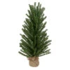 24" Traditional Scottsdale Mini Pine Artificial Christmas Tree With Burlap, Unlit