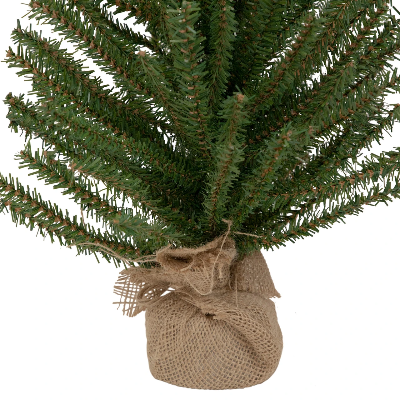 24" Traditional Scottsdale Mini Pine Artificial Christmas Tree With Burlap, Unlit 3 24" Traditional Scottsdale Mini Pine Artificial Christmas Tree With Burlap, Unlit - Image 3