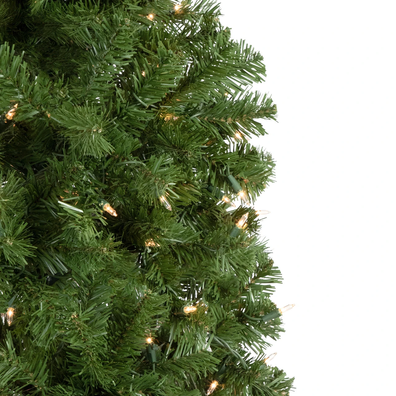 7.5' Pre-Lit Hazelton Spruce Pencil Artificial Christmas Tree, Clear Lights 3 7.5' Pre-Lit Hazelton Spruce Pencil Artificial Christmas Tree, Clear Lights - Image 3